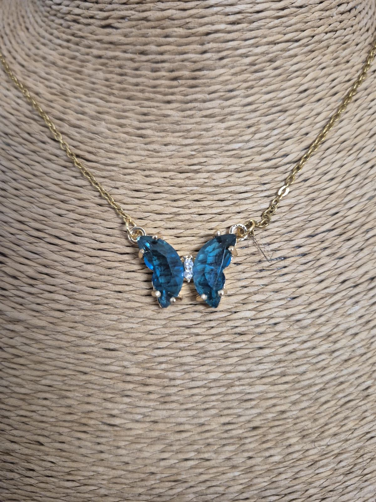Collar mariposa azul - Imagen 1