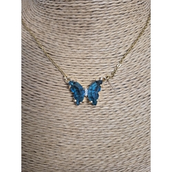 Collar mariposa azul - Imagen 1