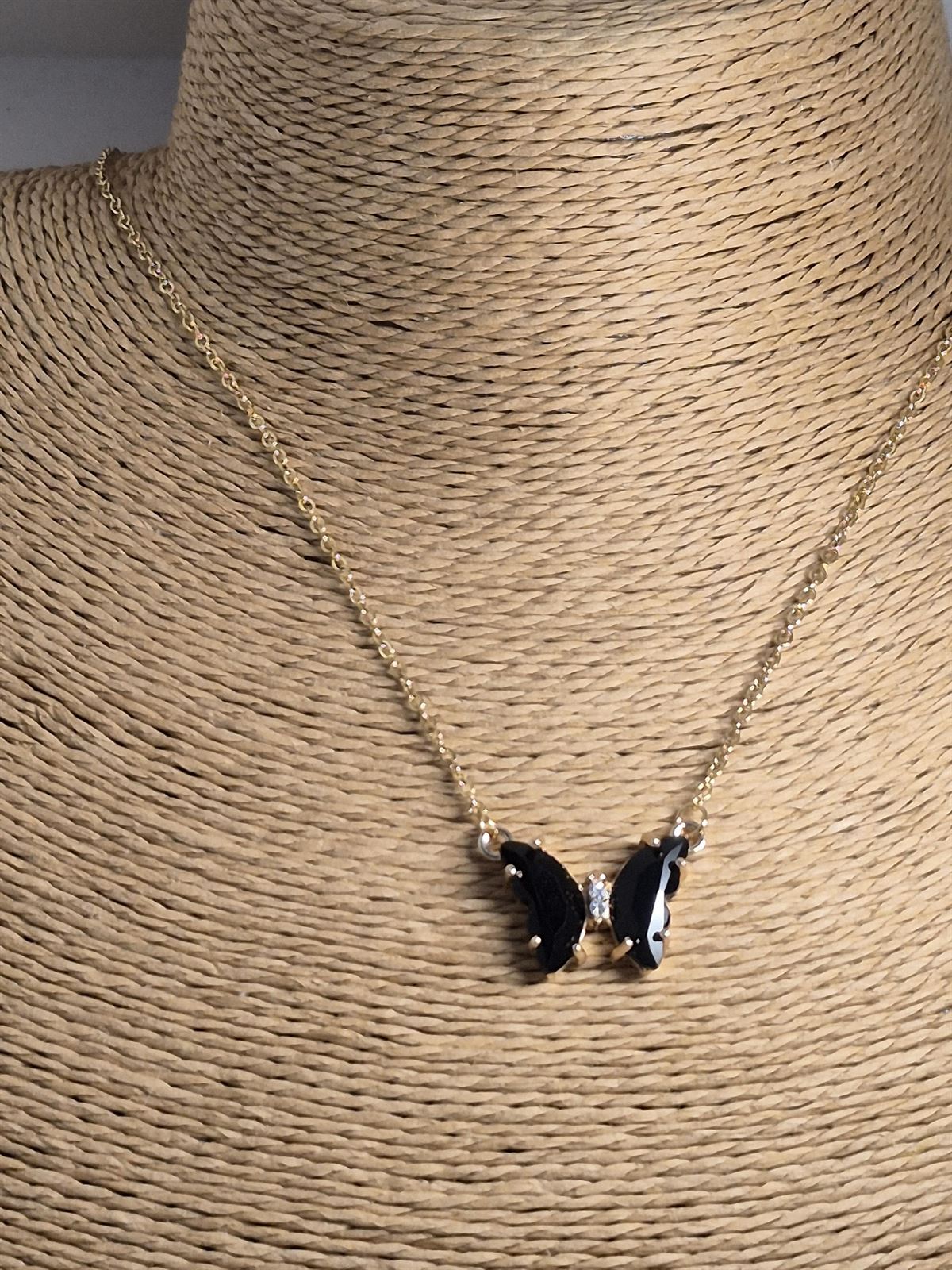 Collar Mariposa Negra - Imagen 1