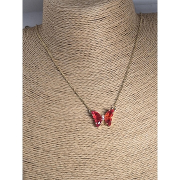 Collar Mariposa Roja - Imagen 1