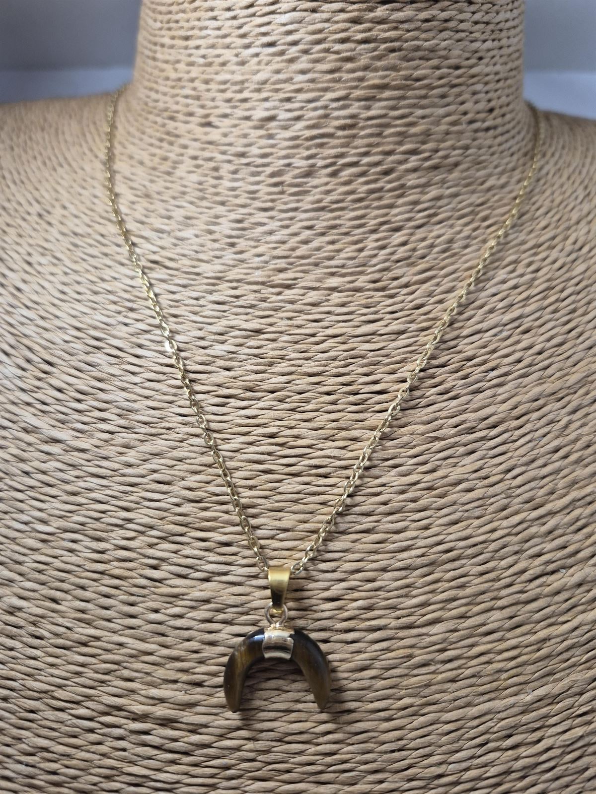 Collar piedra Ojo de Tigre - Imagen 1